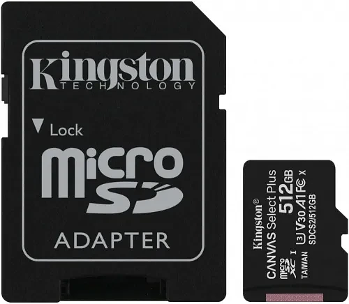 Карта памяти MicroSD 512GB Class 10 UHS-I Kingston SDCS2/512GB фото 1