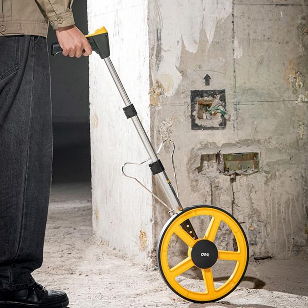 Измерительный и разметочный инструмент Deli Измерительное колесо с цифровым дисплеем (курвиметр) Deli DL4179 диаметр 300мм, точность ±0,5%, значение деления 0,1 мм фото 2