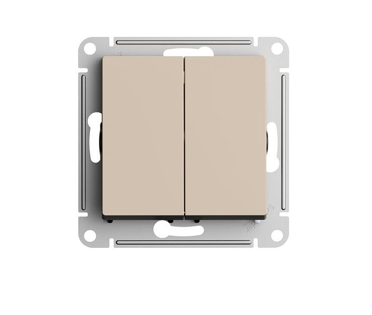 ATLASDESIGN 2-клавишный ВЫКЛЮЧАТЕЛЬ, сх.5, 10АХ, механизм, ПЕСОЧНЫЙATLASDESIGN 2-клавишный ВЫКЛЮЧАТЕЛЬ, сх.5, 10АХ, механизм, ПЕСОЧНЫЙ фото 1