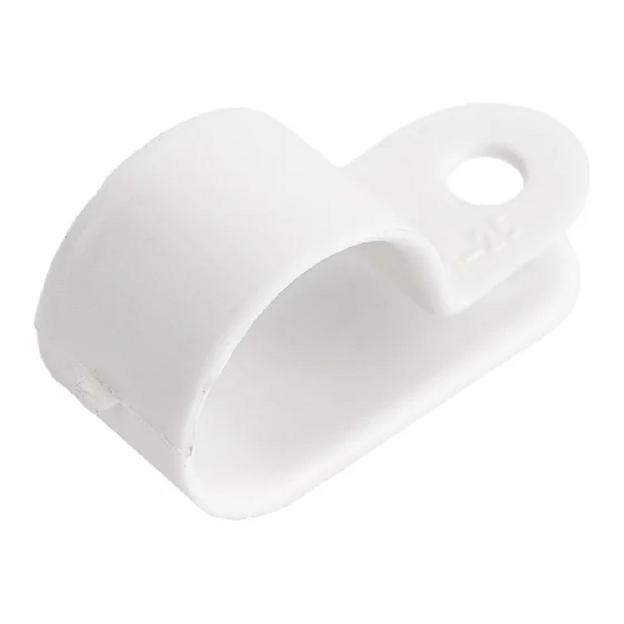 Rexant (07-4416) Скоба под винт 16мм, белая (50 шт/уп) фото 1