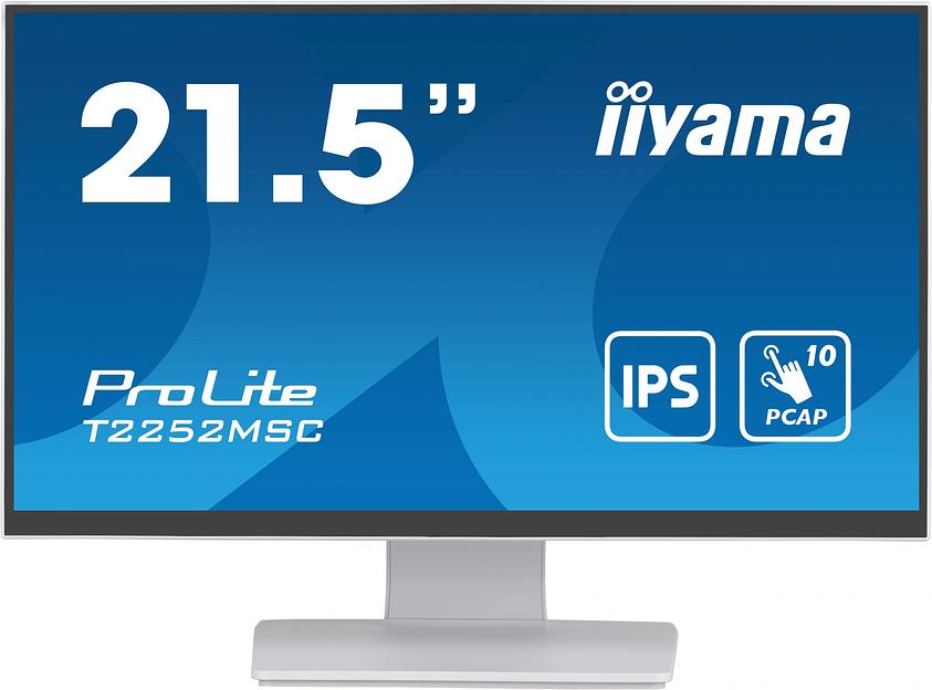 Монитор Iiyama 21.5" ProLite T2252MSC-W2 белый IPS LED 5ms 16:9 HDMI M/M матовая 250cd 178гр/178гр 1920x1080 DP FHD USB Touch 4.5кг фото 1