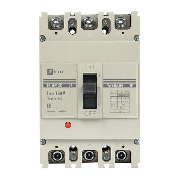 EKF mccb99-250-160m Выключатель автоматический ВА-99М 250/160А 3P 35кА EKF PROxima фото 3