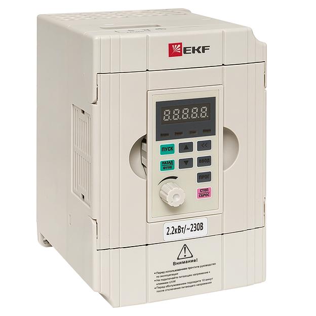 EKF VT100-2R2-1B Преобразователь частоты 2,2/4кВт 1х230В VECTOR-100 EKF PROxima фото 1