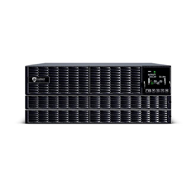 Сайбер Электро ИБП ЭКСПЕРТ-II-6000P {Онлайн, Стойка/Напольный 6000ВА/6000Вт. USB/RS-232/SNMP Slot/EPO/Relay/ByPass (4 IEC С13);(4) C19; Клеммная колодка (1) (12В /7Ач. х 16 LEOCH) 4U} фото 1