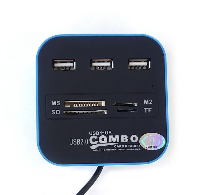 Переходник USB Хаб ViTi 3PUComboCR, опт фото 1