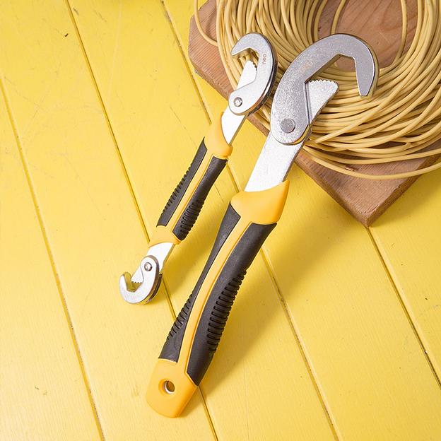 Ключи Deli Набор универсальных самозажимных ключей Deli DL932-2 2шт 9-22мм/23-32мм, двухкомпонентная рукоятка фото 5