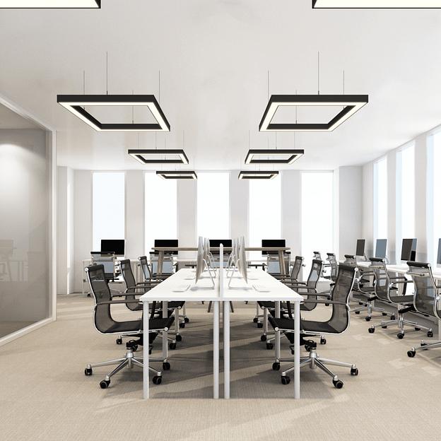 Светильник квадратный подвесной 550х550х50 3000К 4000K 5000К 36W Черный, Белый фото 4