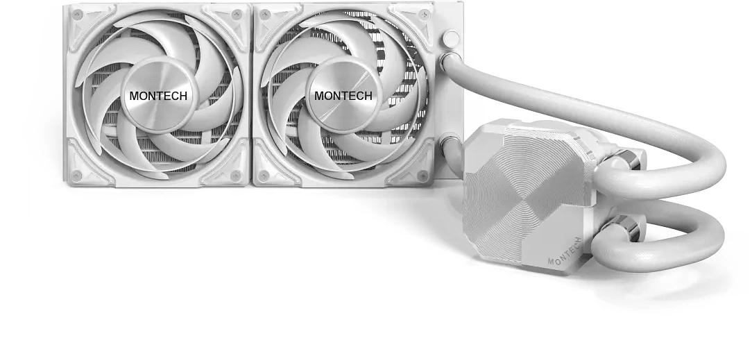 Система водяного охлаждения Montech HyperFlow Silent 240 Soc-AM5/AM4/1200/1700/1851 белый 4-pin 24.8dB Al 310W Ret (HS240WH) фото 3