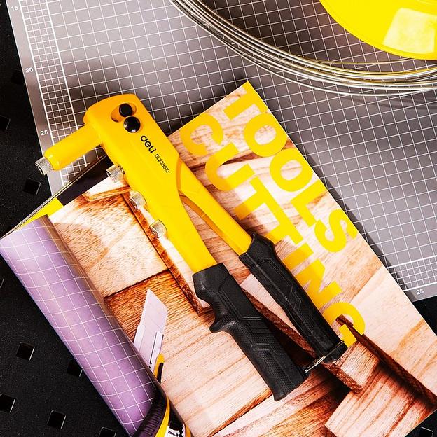 Ручной заклепочник Deli DL236910 265мм, сталь 20Cr, диаметр 2,4 / 3,2 / 4,0 / 4,8 мм фото 8