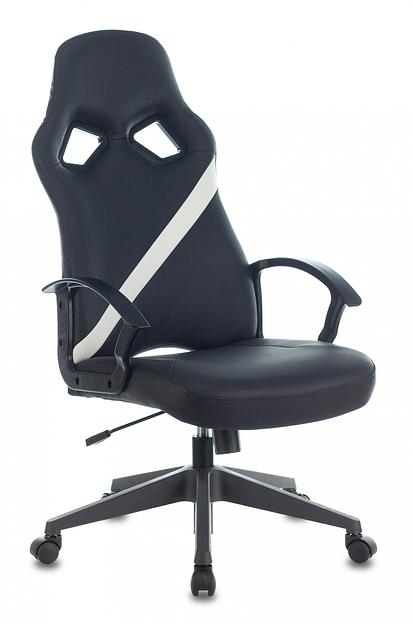 Кресло игровое Бюрократ ZOMBIE DRIVER черный/белый искусственная кожа с подголов. крестовина пластик фото 5