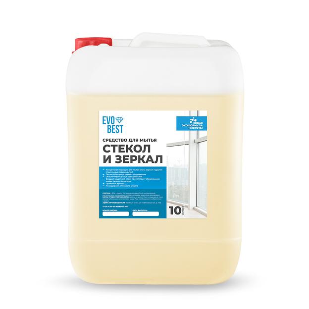 Средство для мытья стекол и зеркал EVO BEST 10 л. фото 1
