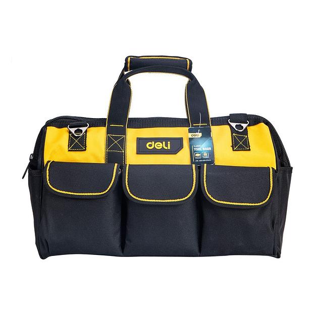 Ящики, сумки для инструментов Deli Сумка для инструментов Deli DL430117 400 x 200 x 270мм, 14 карманов, плечевой ремень, ткань Оксфорд фото 1