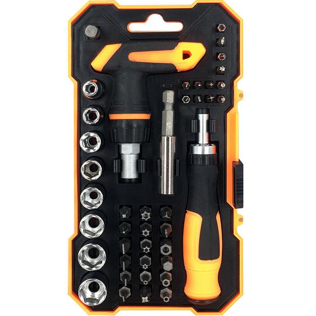 Набор Бит И Торцевых Головок С Отверткой-Трещоткой (42 Предмета) Maichi Tool 6605 фото 1