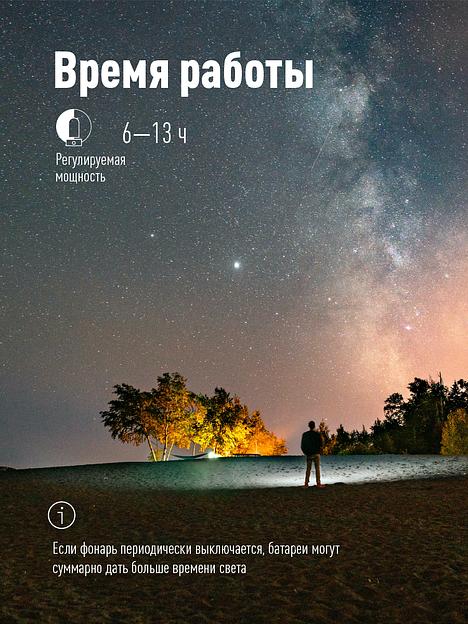 Фонарь аккумуляторный Космос KOSAC6011LED черный/синий 6Вт лам.:светодиод.x1 фото 2