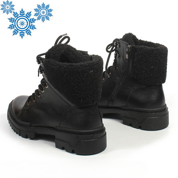 Зимние ботинки TAIS с текстильной отделкой, арт.MT324 чёрный ОПТ фото 6