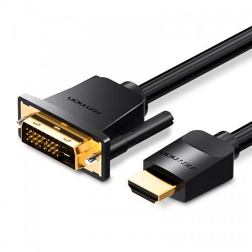 Кабель Vention HDMI 19M/DVI-D Dual link 25M - 5 м. Vention HDMI (m) - DVI-D (m) 5м (ABFBJ) фото 2
