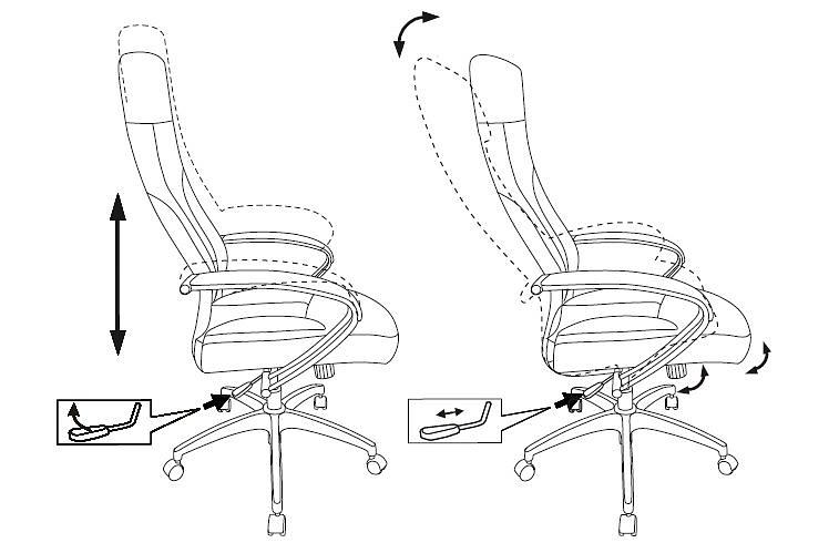 Кресло руководителя Бюрократ CH-608Fabric песочный Light-21 крестовина пластик фото 6