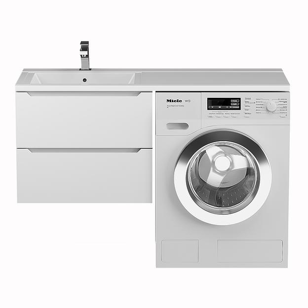 Тумба под стиральную машину Uperwood Tanos 60 см, подвесная, белый фото 5