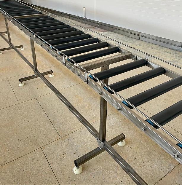 Рольганг для сбора чистых ящиков фото 1