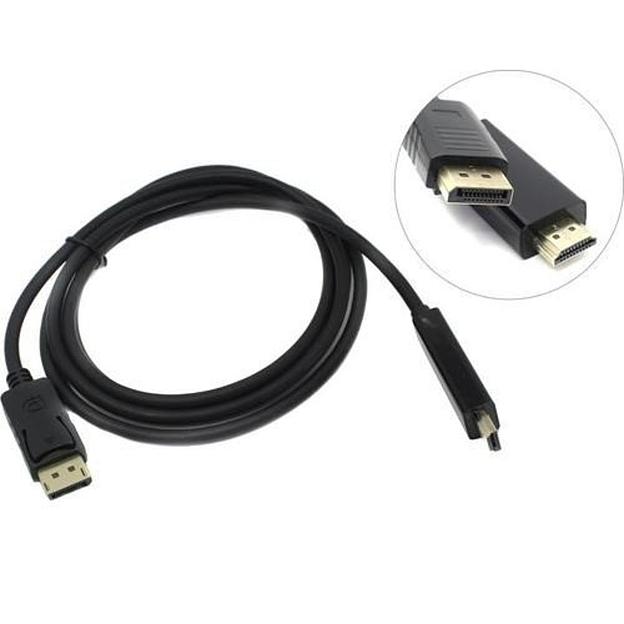 Exegate EX284915RUS Кабель DisplayPort-HDMI ExeGate EX-CC-DP-HDMI-1.8 (20M/19M, 1,8м, экран) фото 1