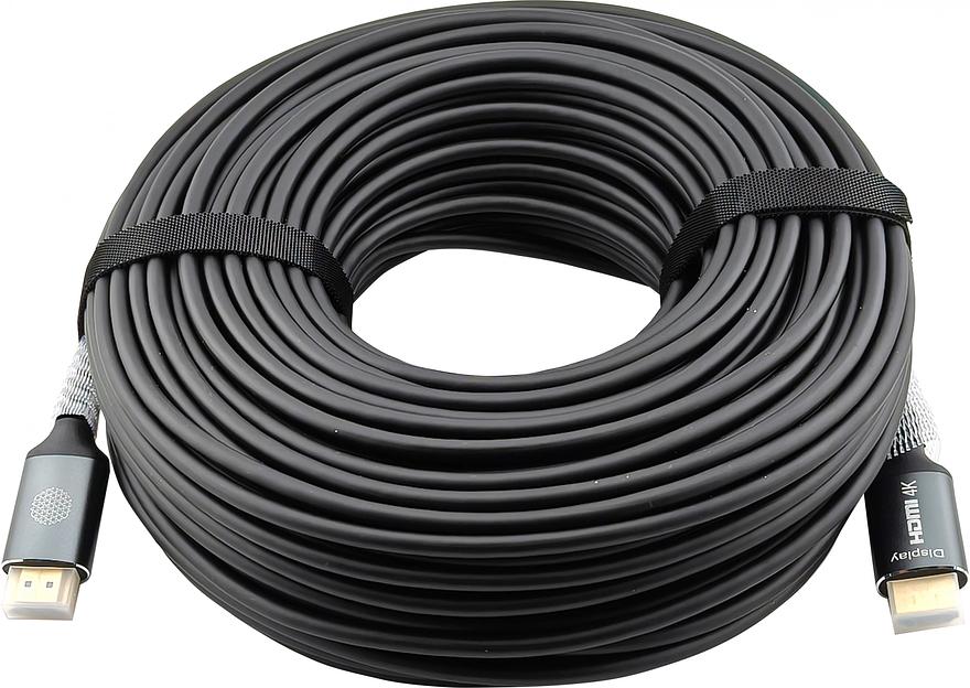 Кабель аудио-видео Cactus CS-HDMI-AOC-2-50 HDMI (m)/HDMI (m) 50м. позолоч.конт. черный фото 3