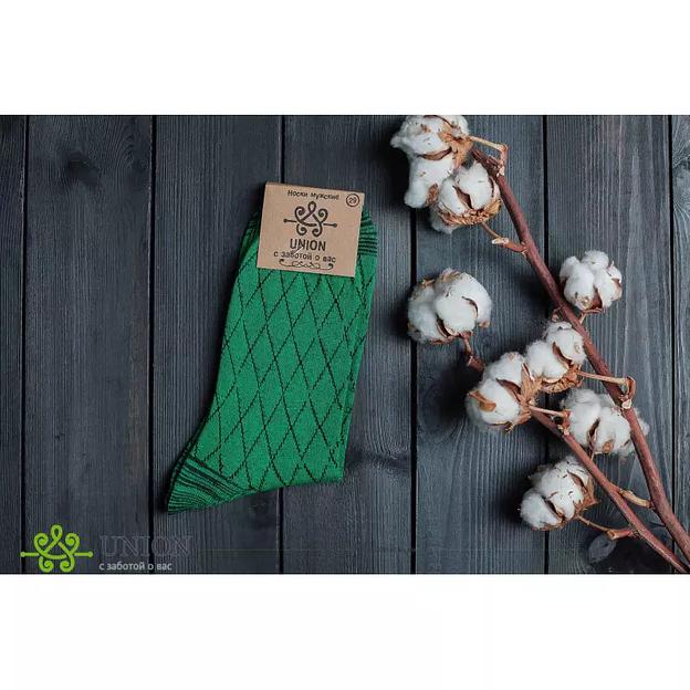 Носки мужские 10 пар «Травяной Ромб» ОПТ фото 2