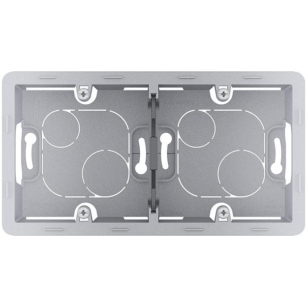 Legrand 673992 Коробка накладного монтажа - 2 поста - INSPIRIA - алюминий фото 1