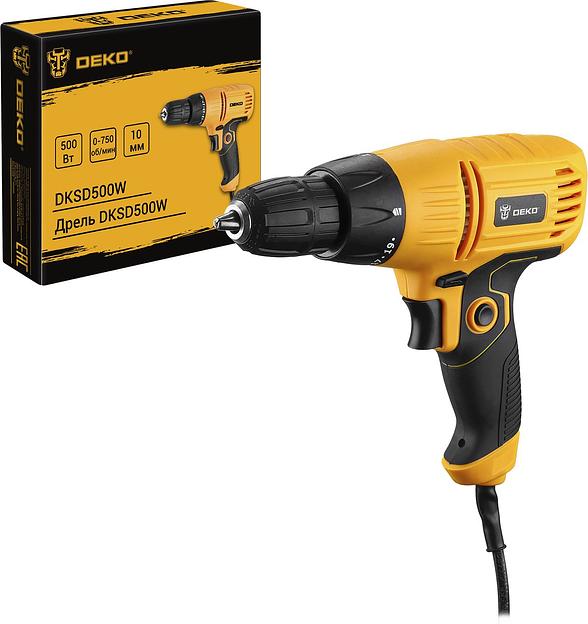 Дрель-шуруповерт Deko DKSD500W 500Вт патрон:быстрозажимной (063-4053) фото 3