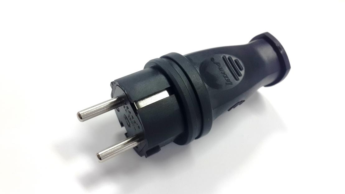 Вилка каучуковая для кабеля 220 фото 1