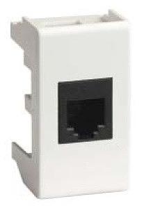 Ком.роз. RJ45 кат.6A (8P8C, Hyperline, Dual IDC: 110&Krone)Viva, белая, 1мод фото 1