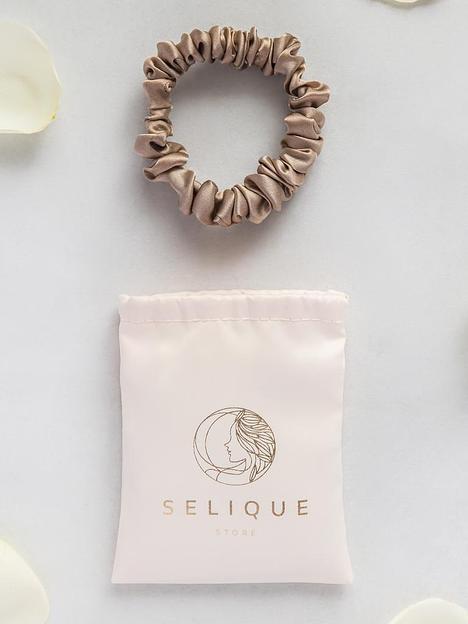 Шёлковая резинка для волос Basic «Cappuccino» ОПТ фото 8