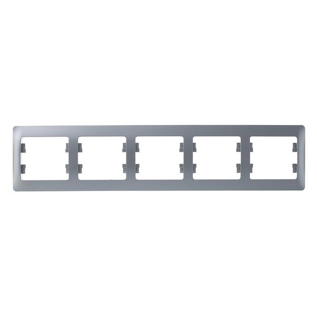 GLOSSA Рамка 5 постов горизонтальная перламутр фото 4