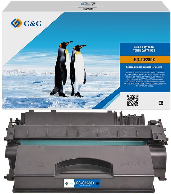 Картридж лазерный G&G GG-CF280X черный (6900стр.) для HP LJ P2035/P2055d/Pro 400 M401/MFP M425 фото 2