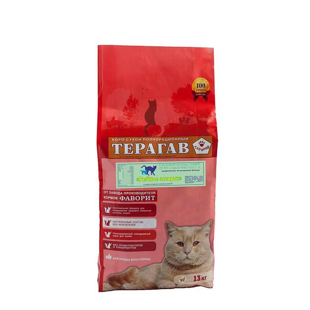 Сбалансированный полнорационный сухой корм для кошек Терагав «Рыбное ассорти» 13 кг ОПТ фото 1