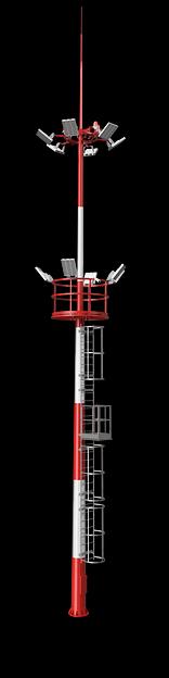 Высокомачтовая опора с мобильной и стационарной короной по типу МГФ-СР-25-35 фото 1