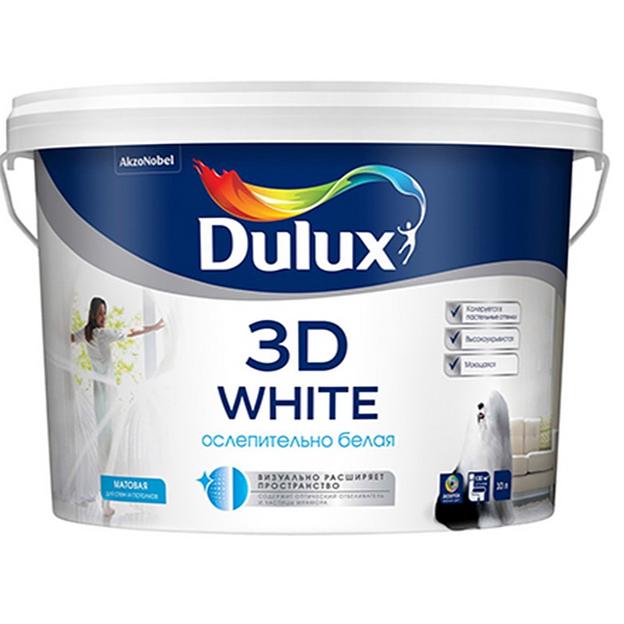 Краска интерьерная Dulux 3D White BW матовая 9 л фото 1