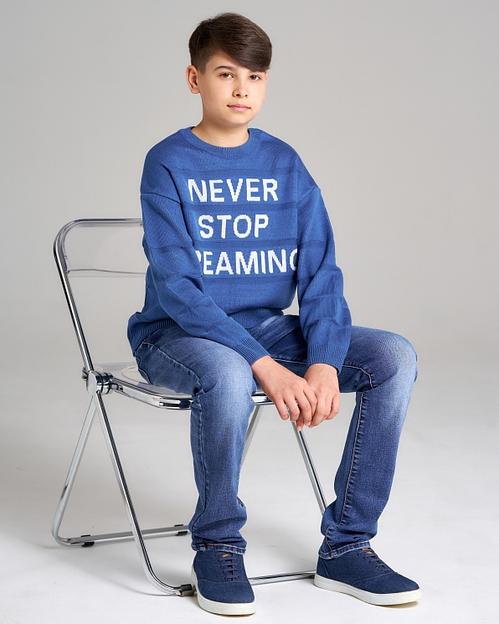 Джемпер «Стоп 2» синий, для мальчиков ОПТ фото 5