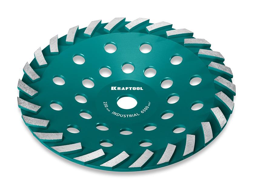 KRAFTOOL Turbo d 230 мм, сегментная алмазная чашка, INDUSTRIAL (33368-230) фото 1