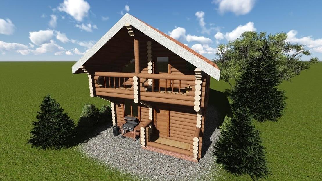 Проект дом из бруса «Роман» фото 2