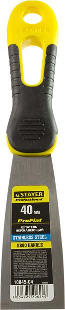 STAYER PROFlat, 40 мм, х-образное профилированное полотно, облегченная двухкомпонентная ручка, нержавеющий шпатель (10045-04) фото 3