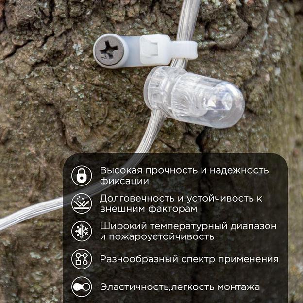 REXANT (07-0204) Хомут под винт nylon 4.8 х 200 мм 100 шт белый фото 1