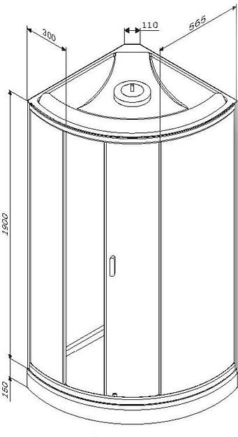 Душевая кабина Am.Pm X-Joy 90x90 W фото 2