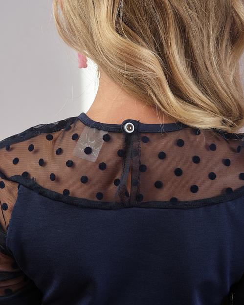 Блузка школьная с коротким рукавом на девочку KristiKlo синяя ОПТ фото 10