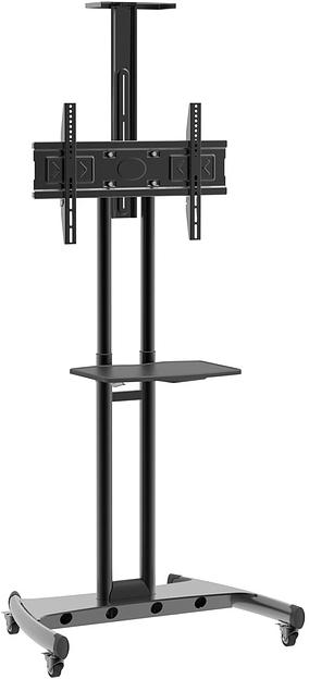 Стойка для телевизора Kromax OMEGA-17 серебристый/береза 32"-80" макс.50кг напольный поворот и наклон фото 1