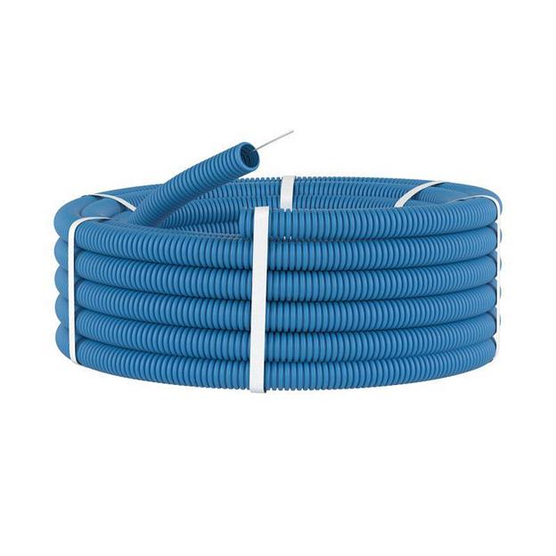 Труба гофрированная ППЛ 25 мм с протяжкой легкая синяя (50м) DKC 11925 фото 3