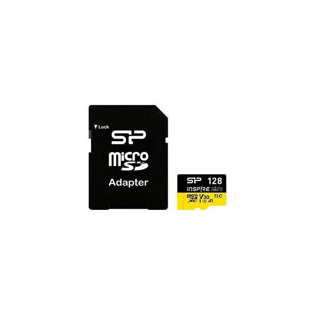 Карта памяти microSDXC UHS-I U3 Silicon Power Elite 128 ГБ, 170 МБ/с, Class 10, SP128GBSTXLV3V1NSP, 1 шт., с адаптером фото 1