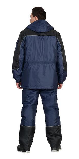 Костюм «Сириус-Фотон» зимний куртка и брюки, темно-синий с черным ОПТ фото 2