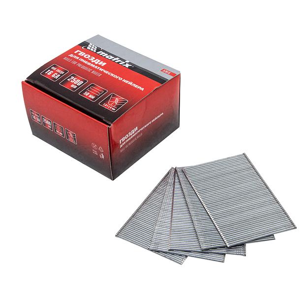 Гвозди 16GA для пневм. нейлера сечение 1,6х1,4, длина 50 мм, 2500 шт фото 1