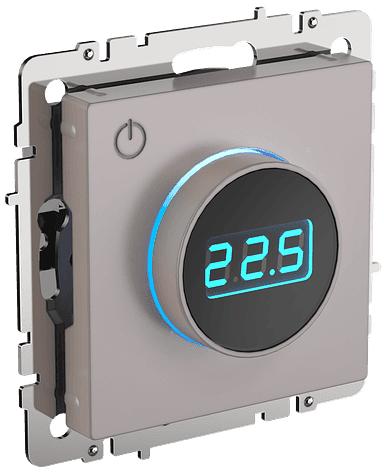 Термостат BRITE Термостат электронный с инд. ТС10-1-БрЖ жемч. IEK фото 1