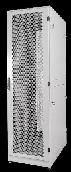 ЦМО Шкаф серверный напольный 48U (600 х 1000) дверь перфорированная, задние двойные перфорированные ШТК-М-48.6.10-48АА фото 1